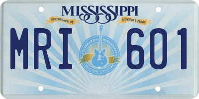MS license plate MRI601