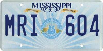 MS license plate MRI604