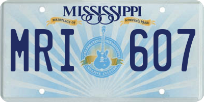 MS license plate MRI607