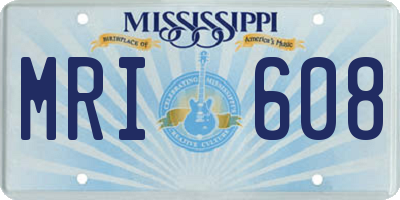 MS license plate MRI608