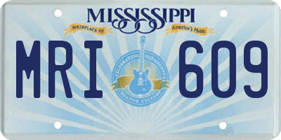 MS license plate MRI609