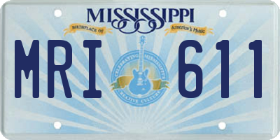 MS license plate MRI611