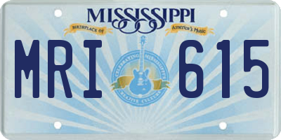 MS license plate MRI615