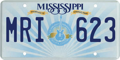 MS license plate MRI623