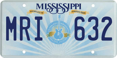 MS license plate MRI632
