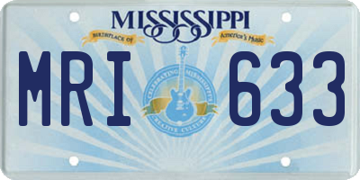 MS license plate MRI633