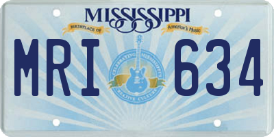 MS license plate MRI634