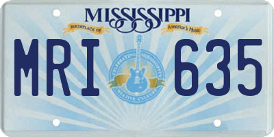 MS license plate MRI635