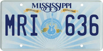 MS license plate MRI636