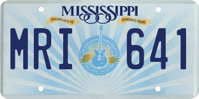 MS license plate MRI641