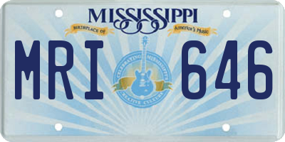 MS license plate MRI646