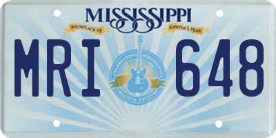 MS license plate MRI648