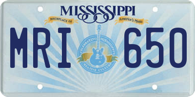 MS license plate MRI650