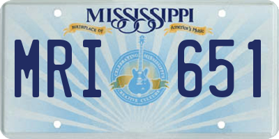 MS license plate MRI651