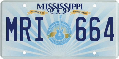 MS license plate MRI664