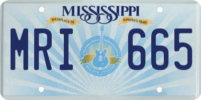 MS license plate MRI665