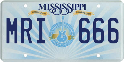 MS license plate MRI666