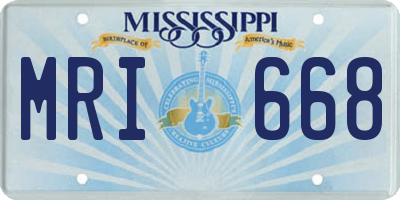 MS license plate MRI668
