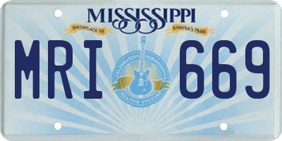 MS license plate MRI669