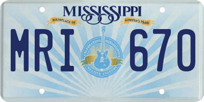 MS license plate MRI670