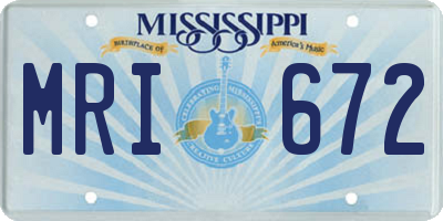 MS license plate MRI672