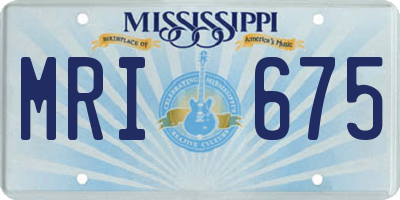 MS license plate MRI675