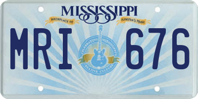 MS license plate MRI676