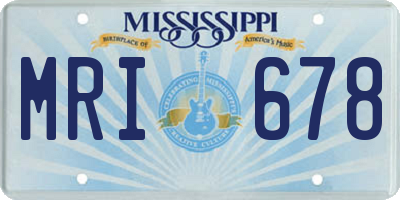 MS license plate MRI678
