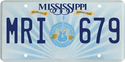 MS license plate MRI679