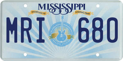 MS license plate MRI680