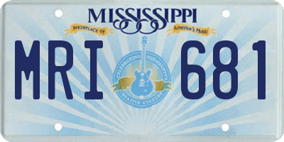 MS license plate MRI681