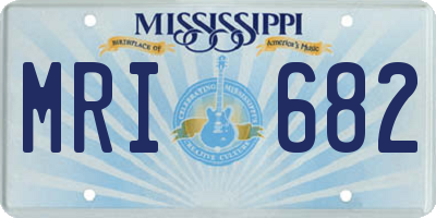 MS license plate MRI682