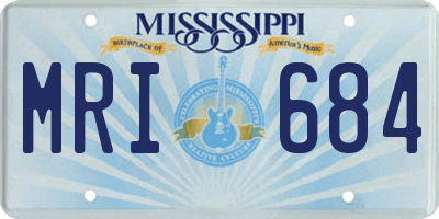MS license plate MRI684