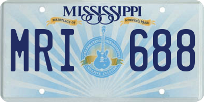 MS license plate MRI688