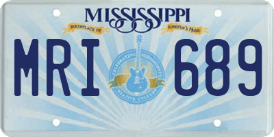MS license plate MRI689