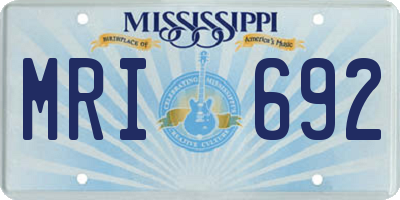 MS license plate MRI692