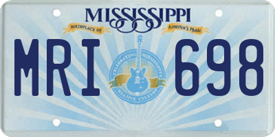 MS license plate MRI698