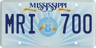 MS license plate MRI700