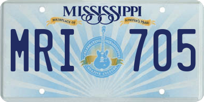 MS license plate MRI705