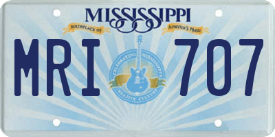 MS license plate MRI707