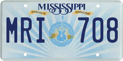 MS license plate MRI708