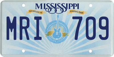 MS license plate MRI709