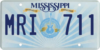 MS license plate MRI711