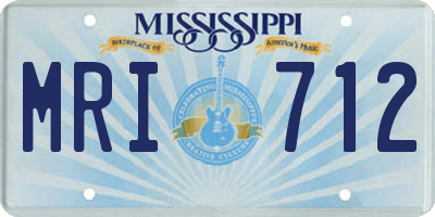 MS license plate MRI712