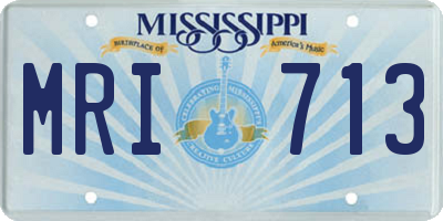 MS license plate MRI713