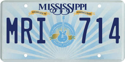 MS license plate MRI714