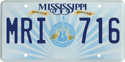 MS license plate MRI716