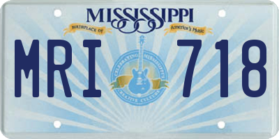MS license plate MRI718