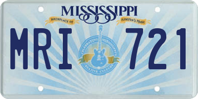 MS license plate MRI721