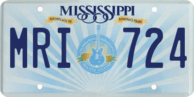 MS license plate MRI724